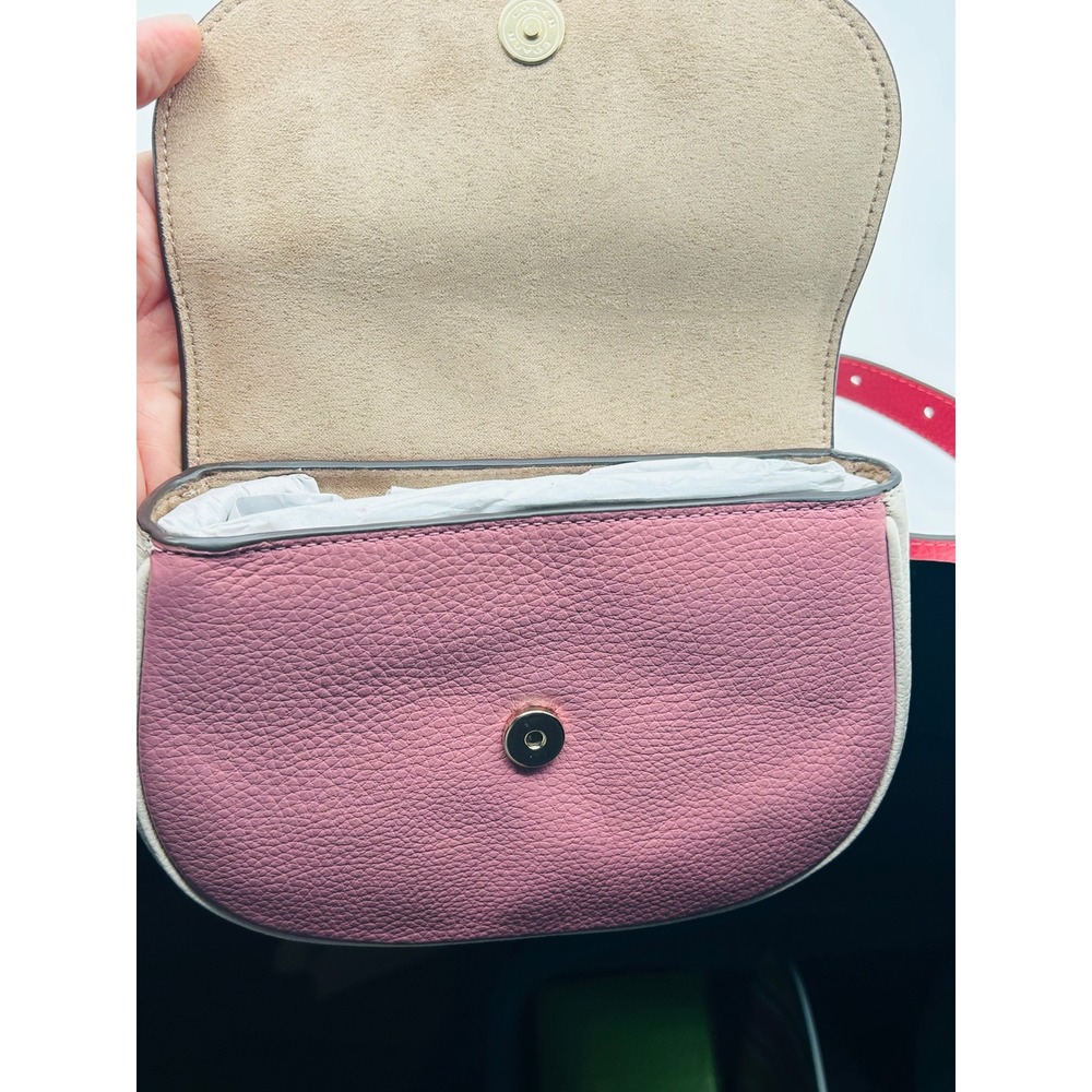 Coach Saddle Belt Bag Colorblock Pebbled Leather NEW - Picture 3 of 4